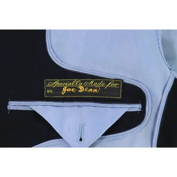 Custom Bespoke Solid Navy Blue w/ US Army Gold Metal Buttons Wool Blazer 42R - Picture 8 of 8